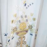 Роскошная вуаль с орнаментом из полевых цветов колокольчиков и незабудок